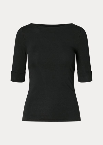 Women's Ralph Lauren Cotton Boatneck Tops | 269851CKJ